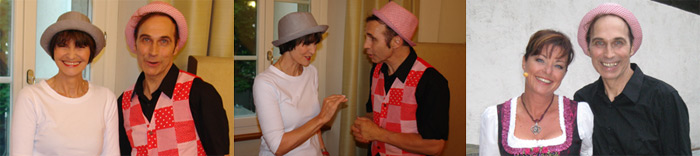 Michel Villa mit Bunsesrätin Micheline Calmy - Rey und Monika Fasnacht, die beliebte Moderatorin der SF